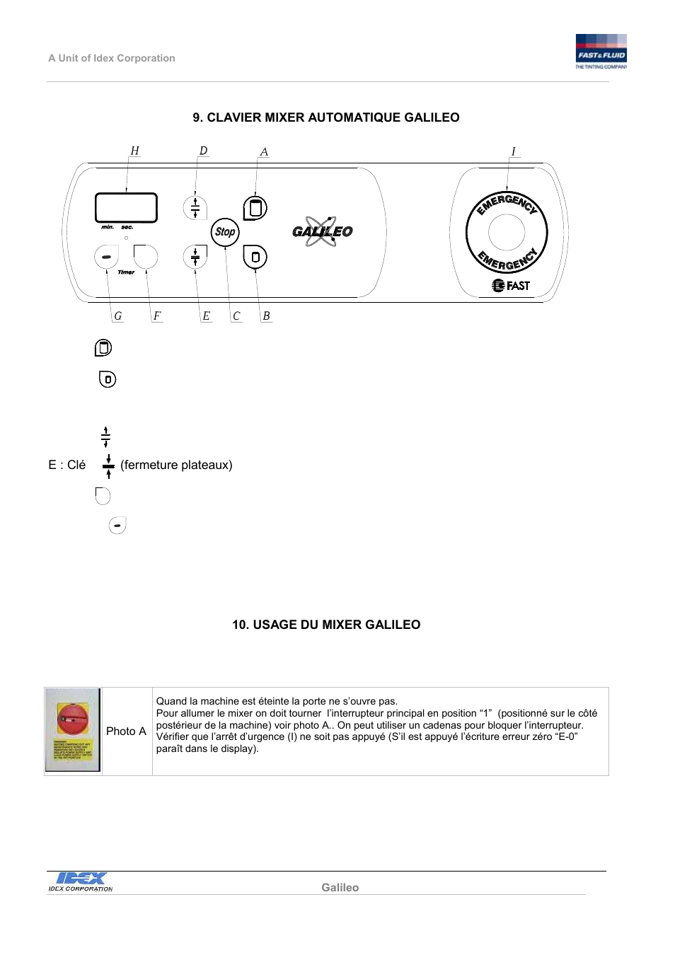 Fast & Fluid Galileo Automatic Mixer User Manual | Page 54 / 82