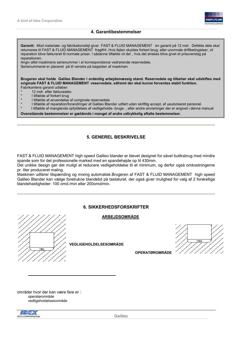 Fast & Fluid Galileo Automatic Mixer User Manual | Page 67 / 82