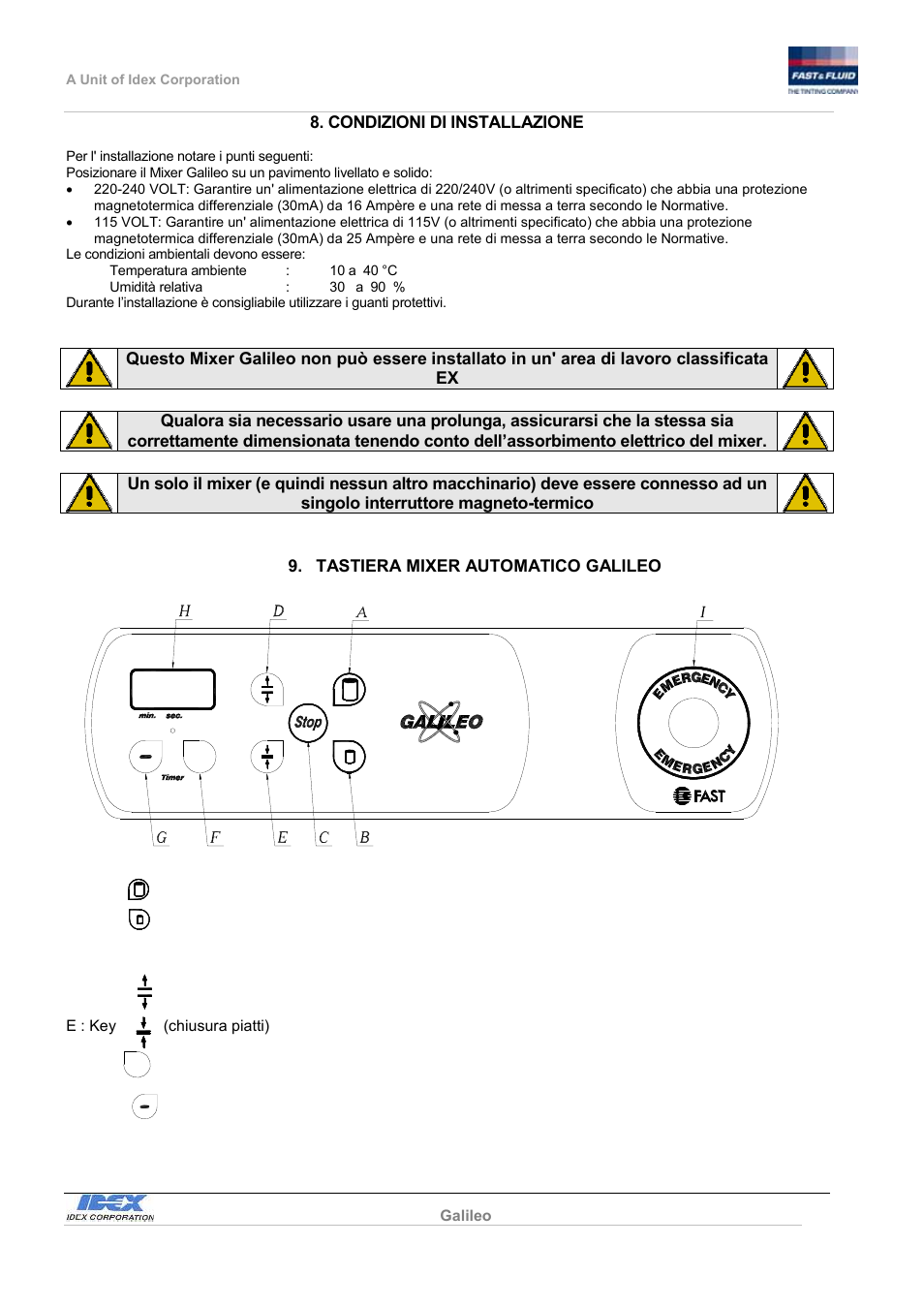 Fast & Fluid Galileo Automatic Mixer User Manual | Page 7 / 82