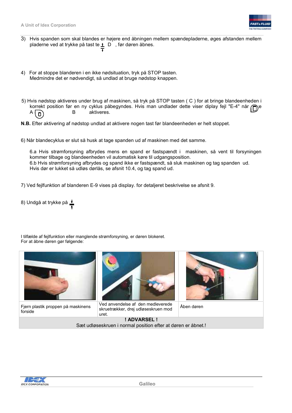 Fast & Fluid Galileo Automatic Mixer User Manual | Page 72 / 82