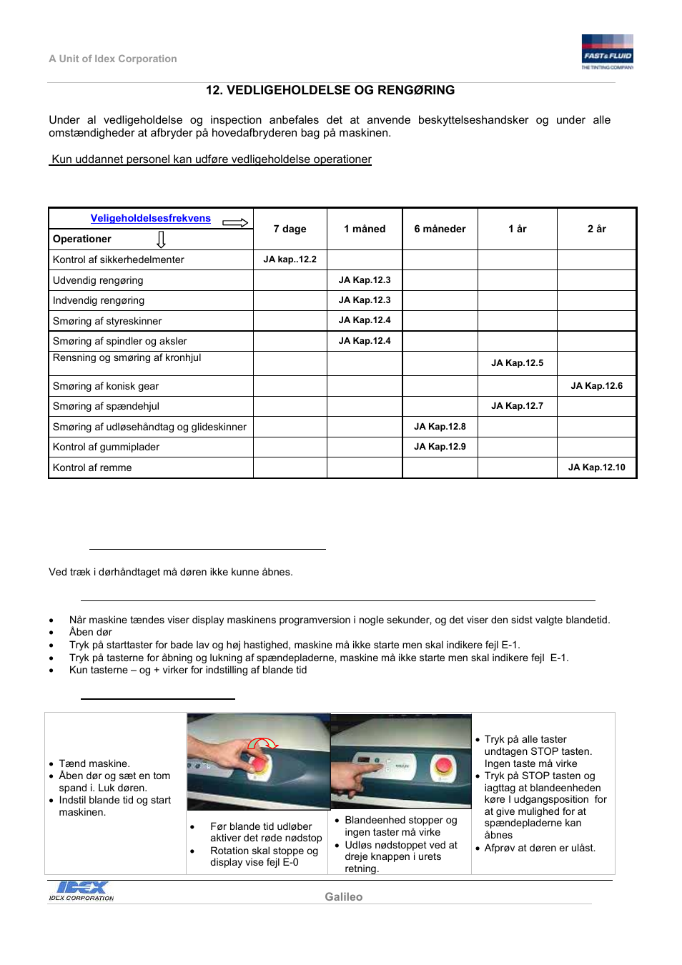 Fast & Fluid Galileo Automatic Mixer User Manual | Page 74 / 82