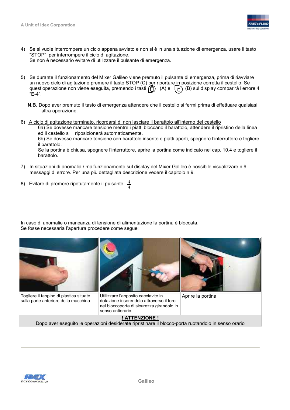 Fast & Fluid Galileo Automatic Mixer User Manual | Page 9 / 82