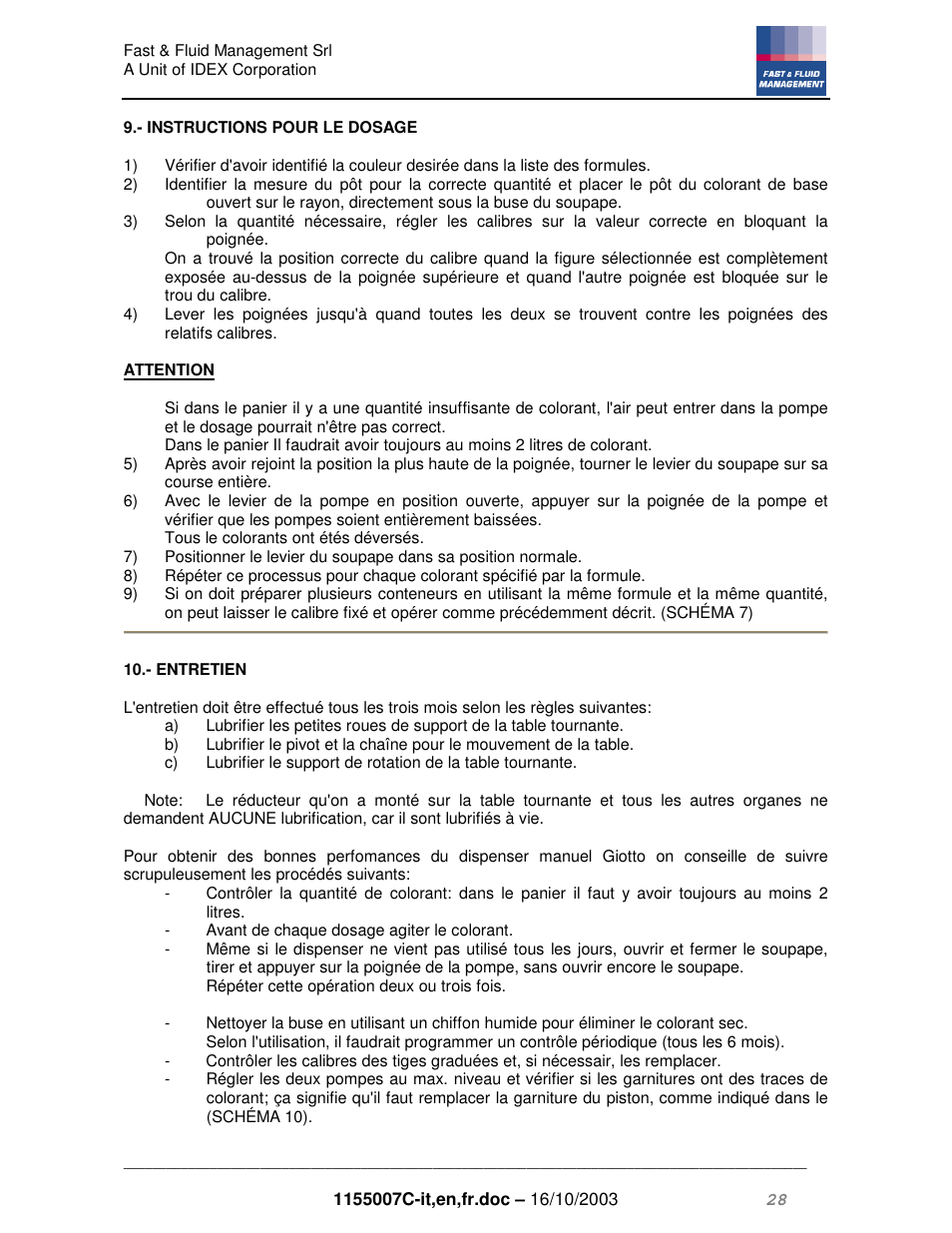 Fast & Fluid Giotto Compact User Manual | Page 28 / 31