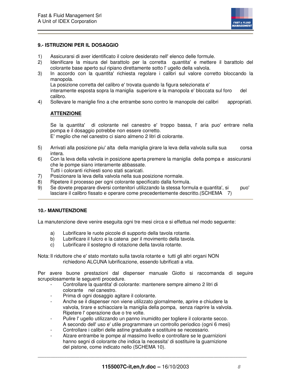 Fast & Fluid Giotto Compact User Manual | Page 8 / 31