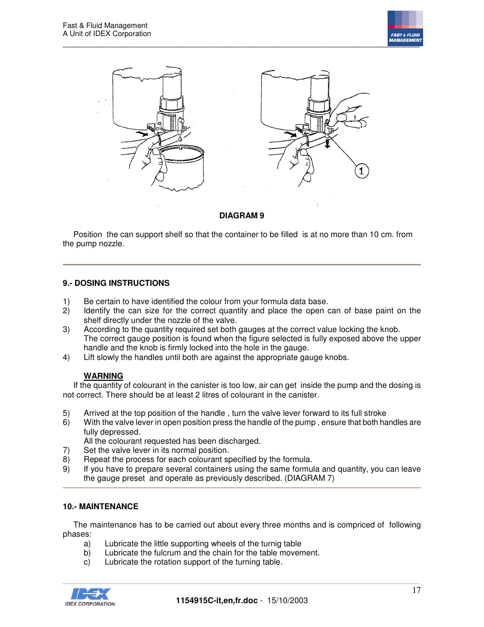 Fast & Fluid Giotto Column User Manual | Page 18 / 31