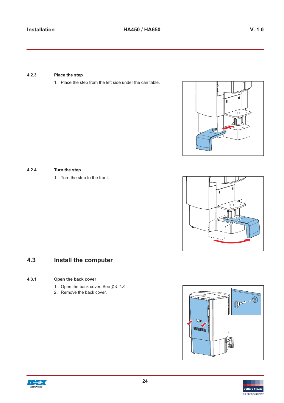 3 install the computer | Fast & Fluid HA650 User Manual | Page 24 / 32