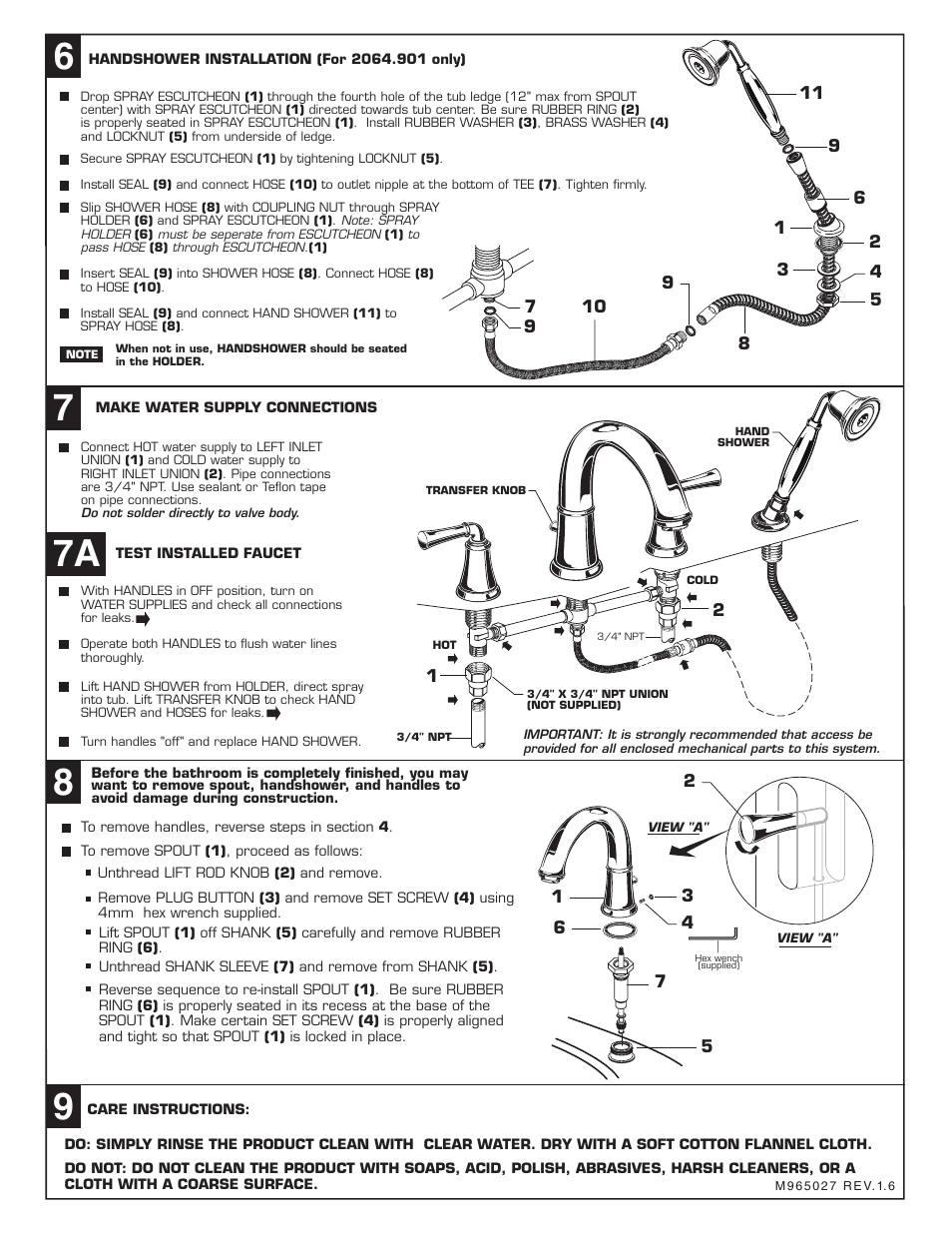 89 7a | American Standard PORTSMOUTHTM 7420.9 User Manual | Page 3 / 3