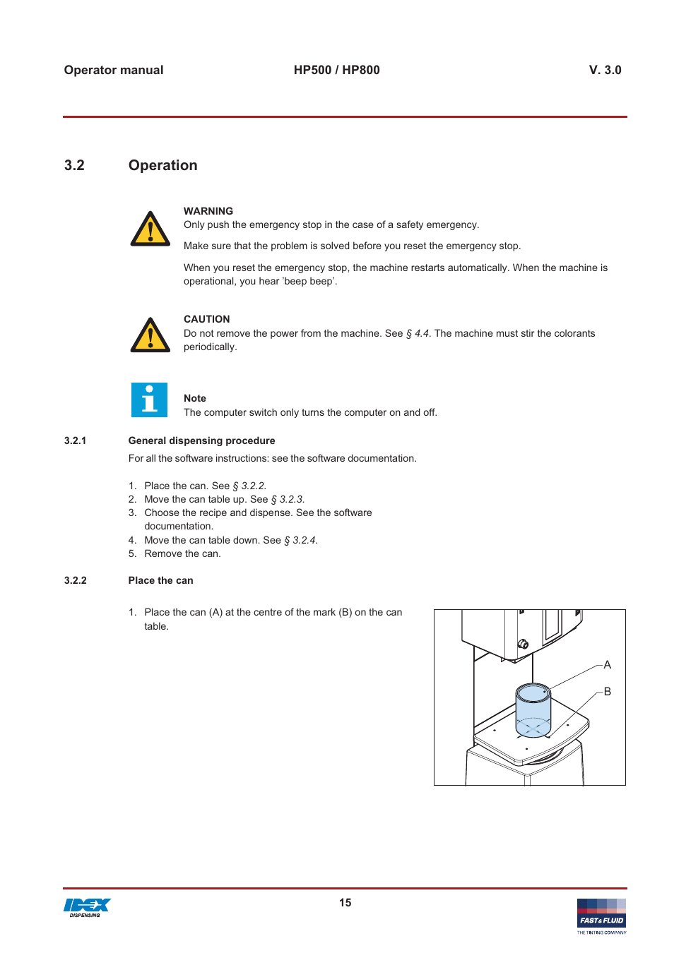 2 operation | Fast & Fluid HP800 User Manual | Page 15 / 30