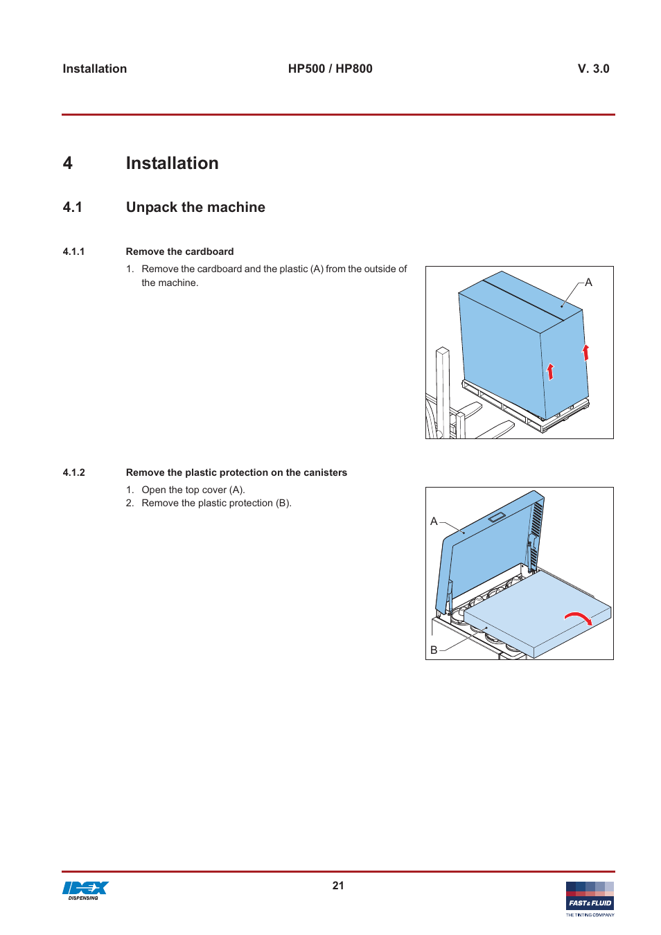 4installation | Fast & Fluid HP800 User Manual | Page 21 / 30