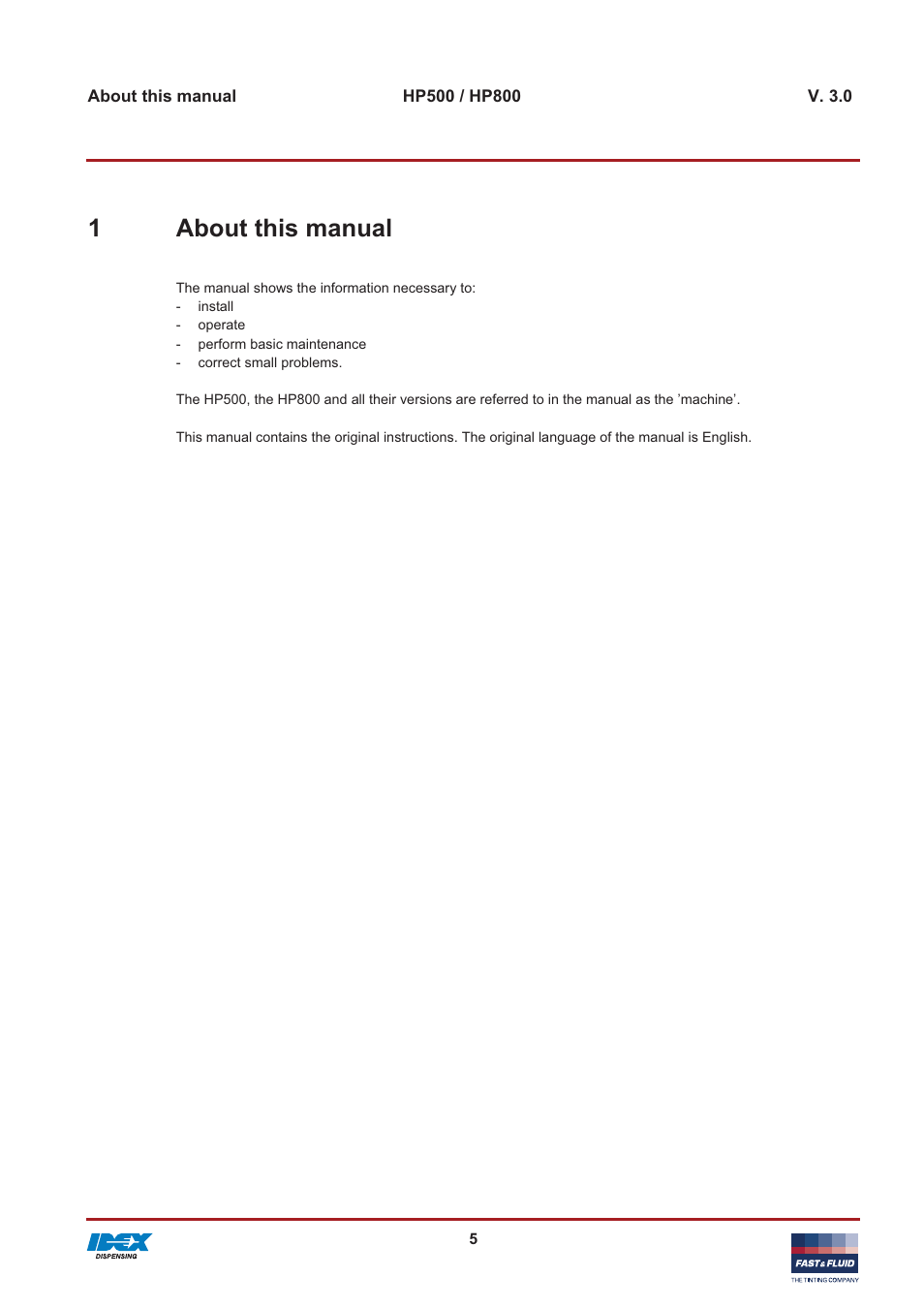 1about this manual | Fast & Fluid HP800 User Manual | Page 5 / 30