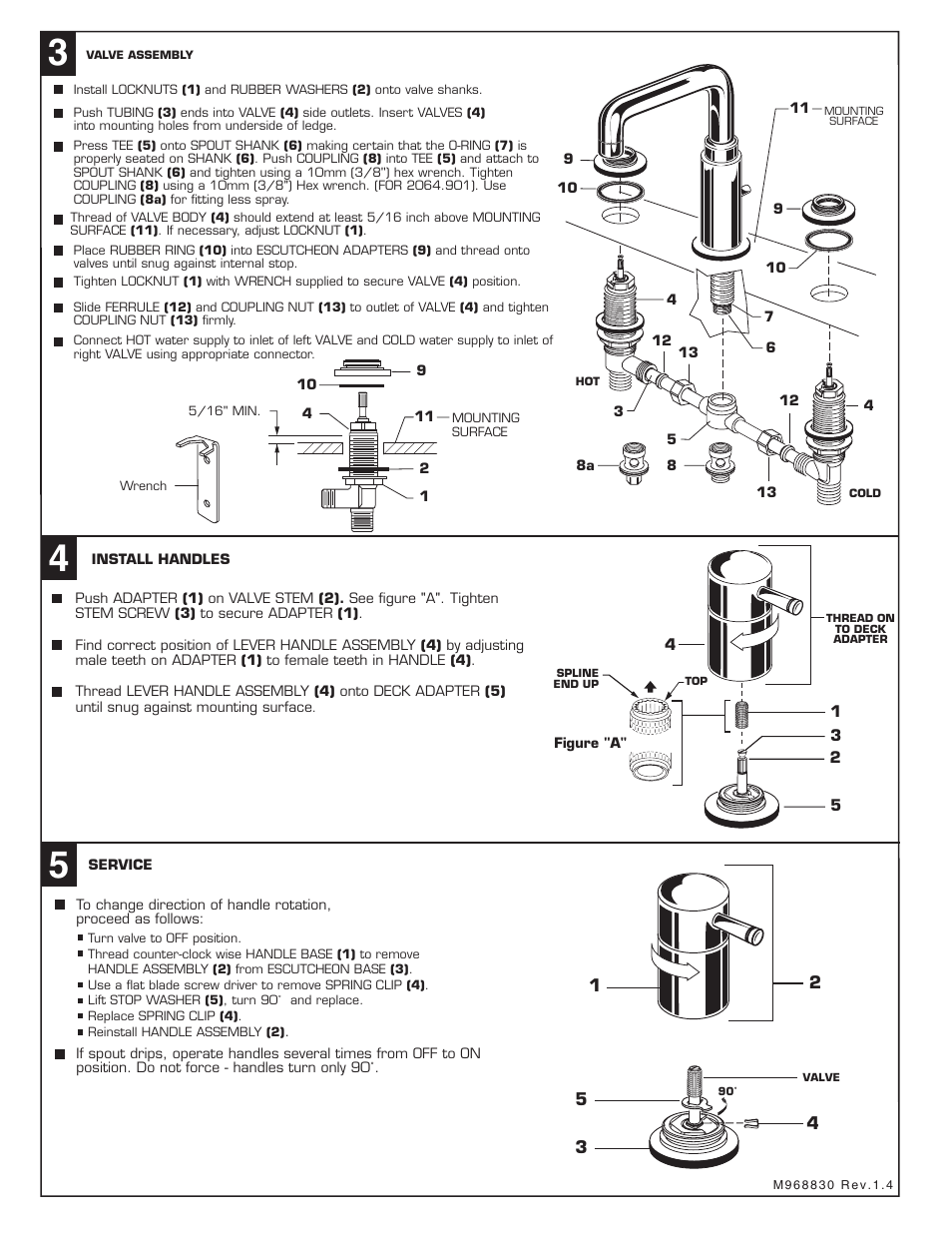 American Standard DECK MOUNT BATH FILLER 2064.90X User Manual | Page 2 / 4