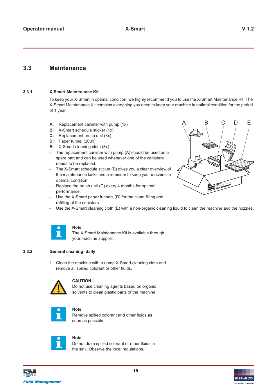 3 maintenance, Ed c b a | Fast & Fluid X-Smart User Manual | Page 15 / 26