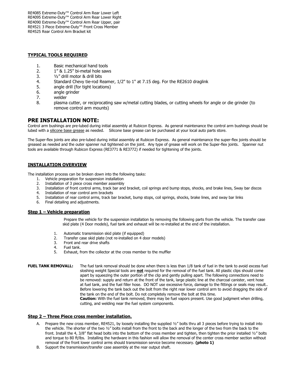 Rubicon Express RE7364 User Manual | Page 2 / 11