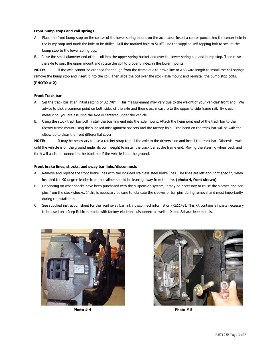 Rubicon Express RE7143 User Manual | Page 3 / 6