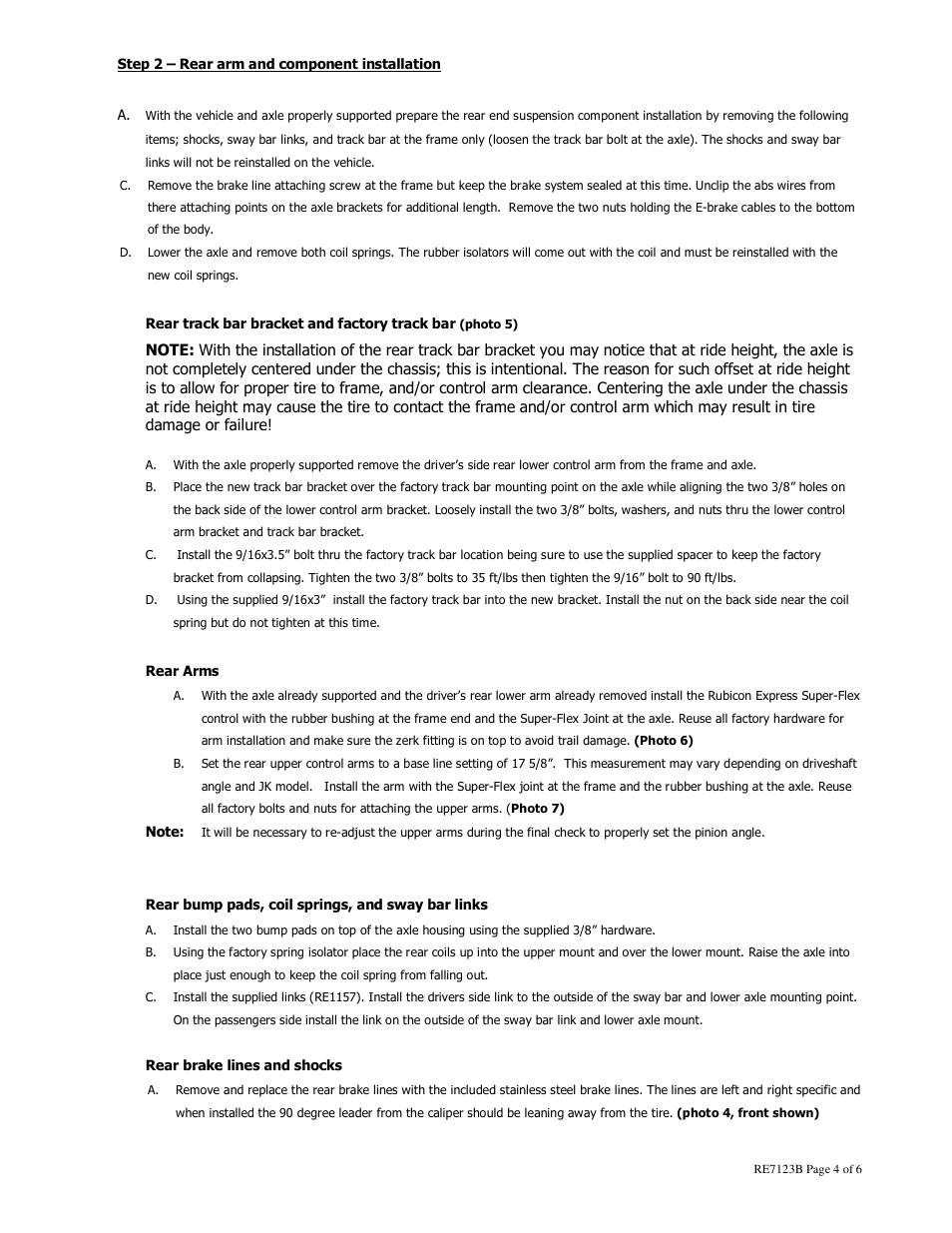 Rubicon Express RE7143 User Manual | Page 4 / 6