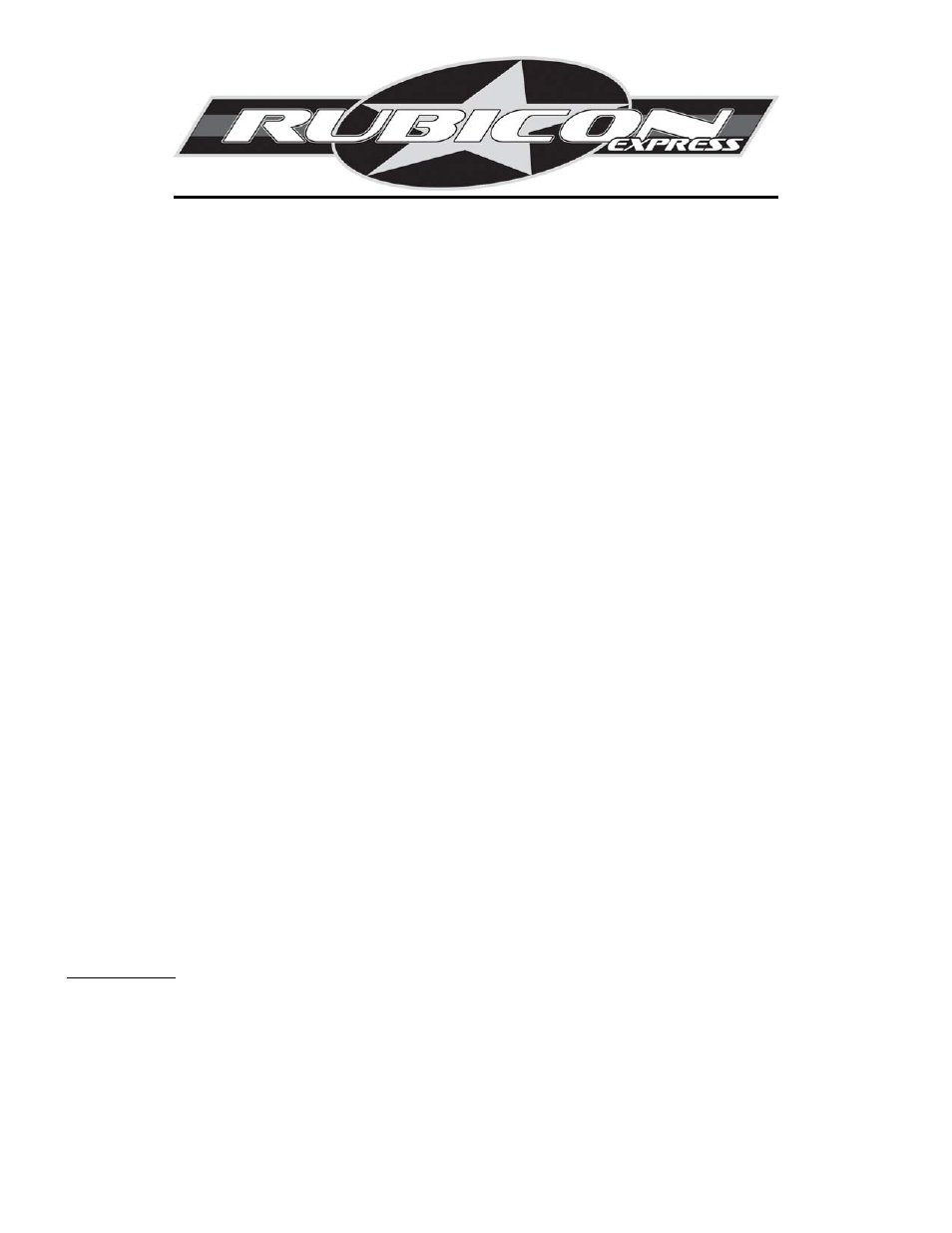 Rubicon Express RE6130 User Manual | 4 pages