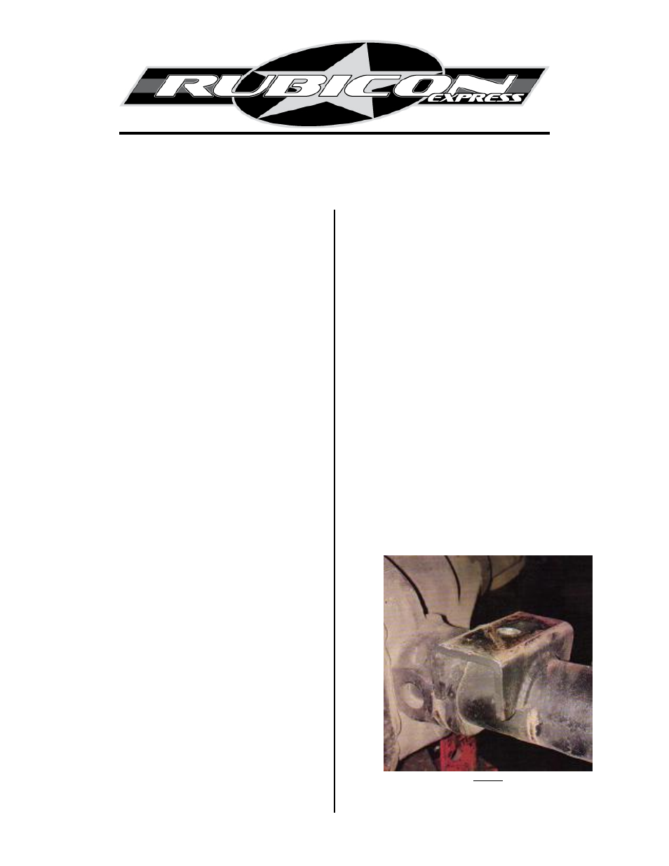 Rubicon Express RE5015 User Manual | 2 pages