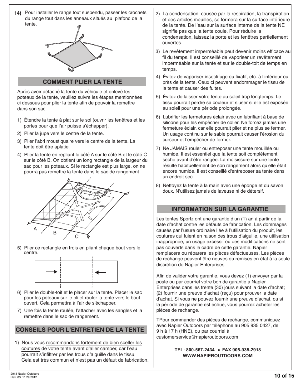 Napier 84000 Sportz SUV Tent User Manual | Page 10 / 15