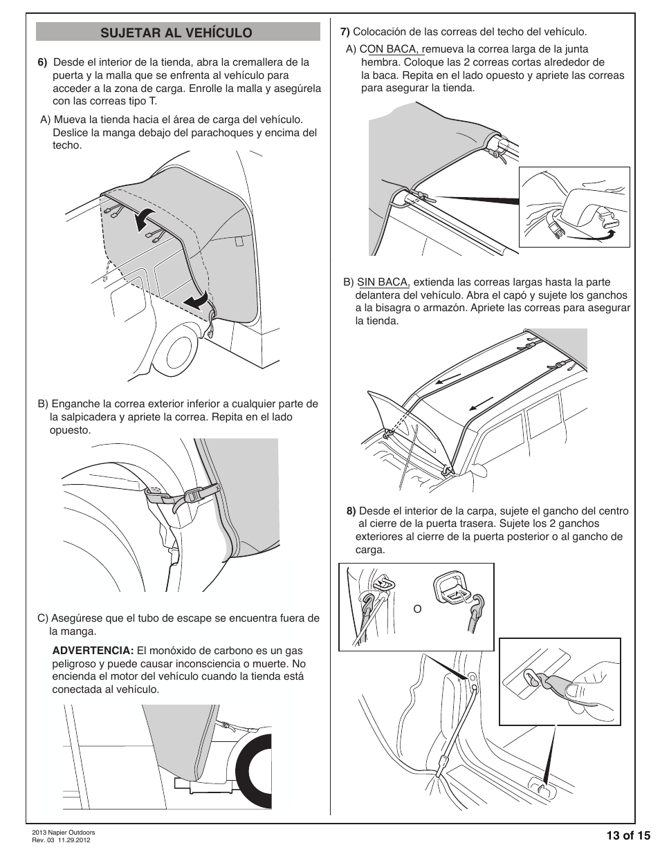 Napier 84000 Sportz SUV Tent User Manual | Page 13 / 15