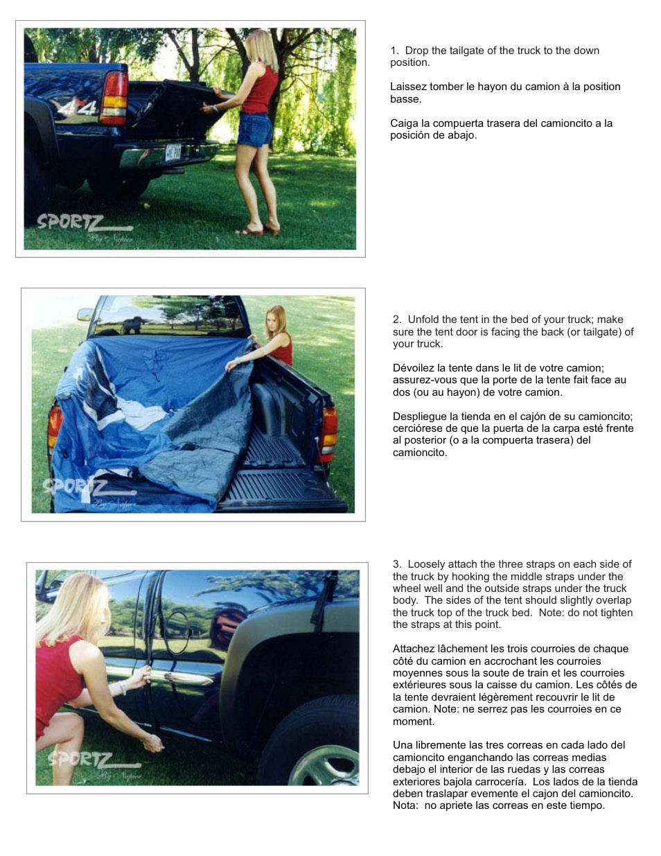 Napier Truck Tent II (44 Series) User Manual | 4 pages