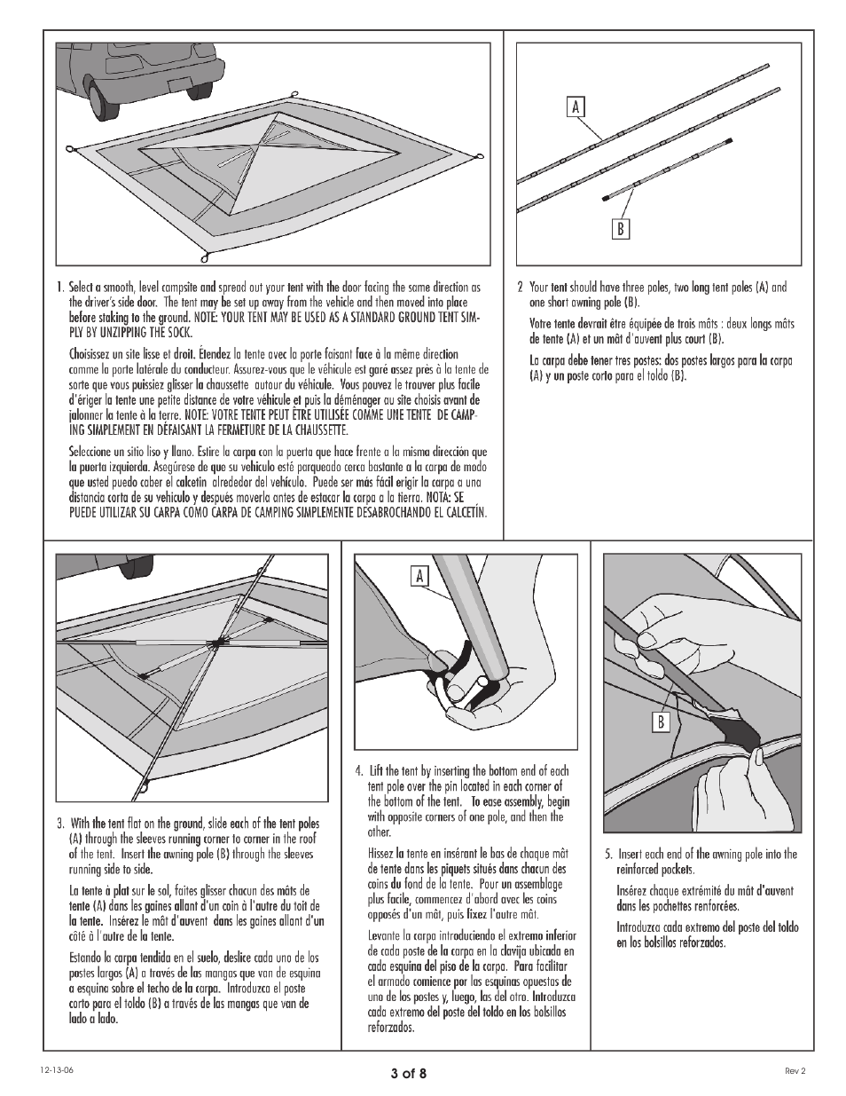 3 of 8 | Napier 85000 Dome To Go Tent User Manual | Page 3 / 8