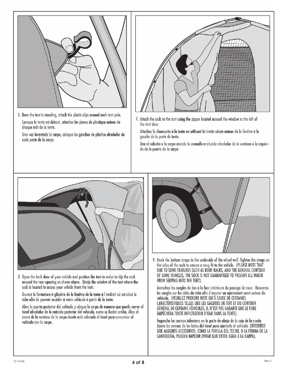 4 of 8 | Napier 85000 Dome To Go Tent User Manual | Page 4 / 8