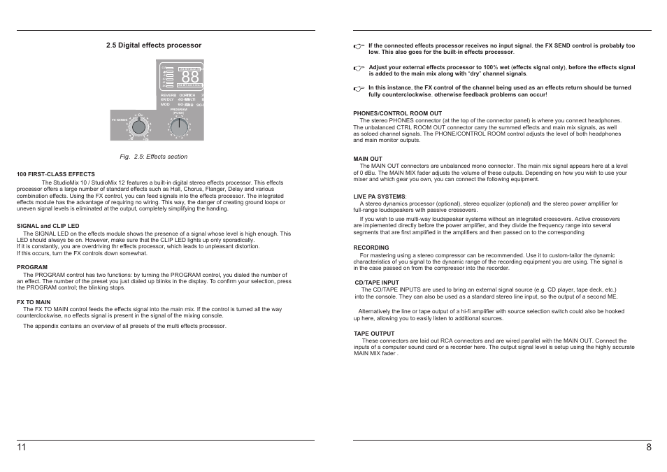 页 11 | Jammin Pro StudioMix 10 User Manual | Page 11 / 12