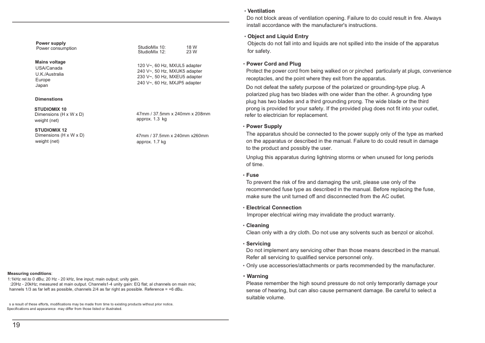 Jammin Pro StudioMix 10 User Manual | Page 3 / 12