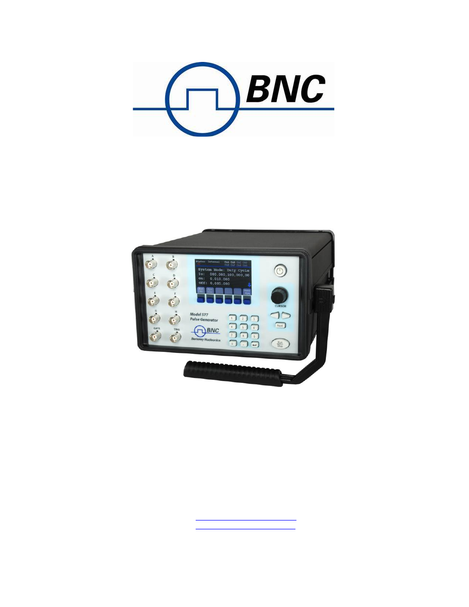BNC 577 User Manual | 50 pages