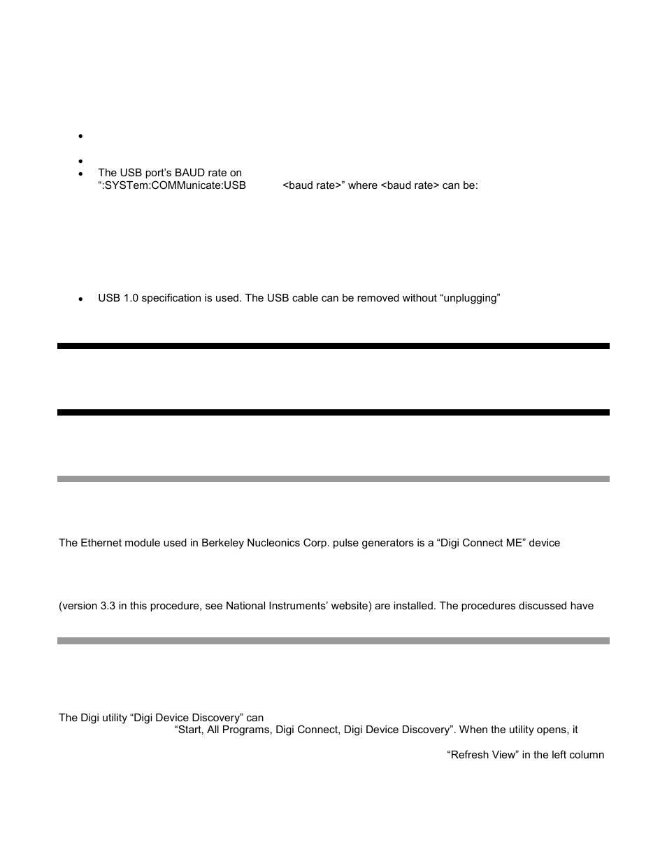 Gpib, Nterface, Thernet | Ip address and raw tcp/ip connection, Determining ip address, 3 gpib interface, 4 ethernet interface | BNC 577 User Manual | Page 26 / 50