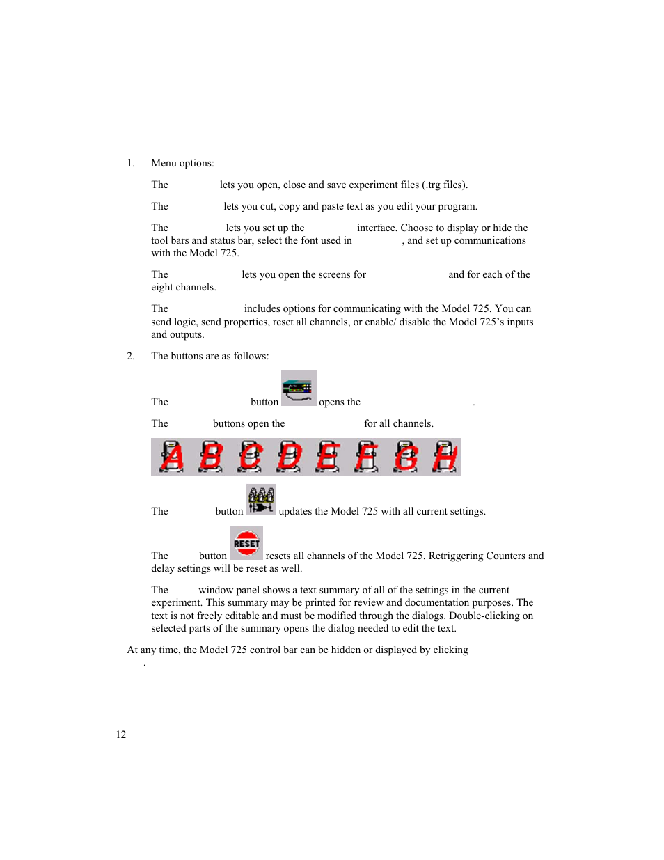 BNC 725 User Manual | Page 12 / 63