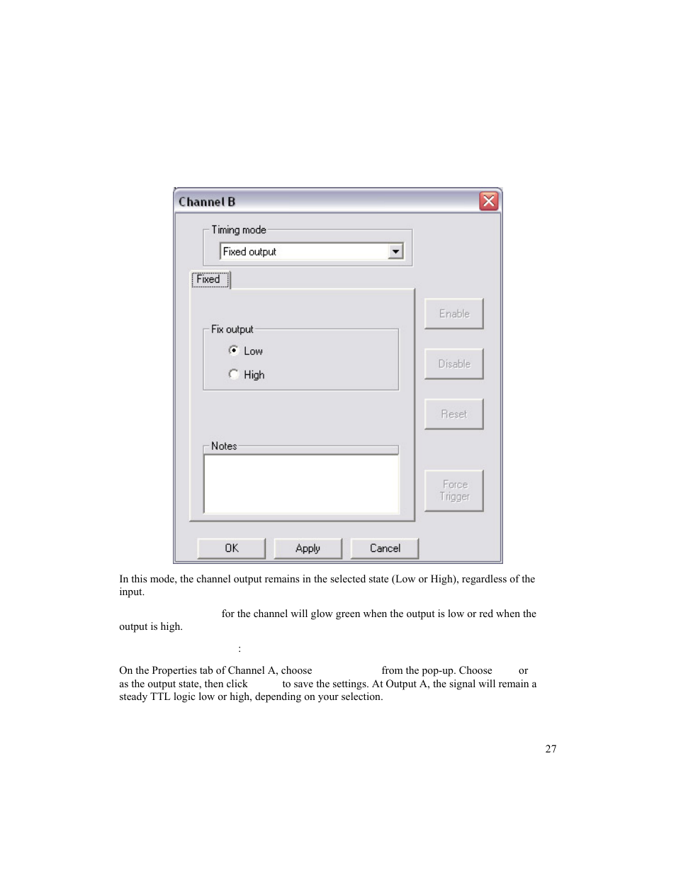 Fixed output mode | BNC 725 User Manual | Page 27 / 63