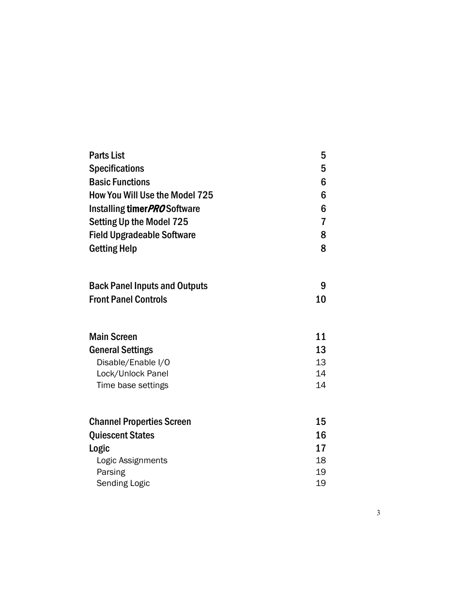 BNC 725 User Manual | Page 3 / 63