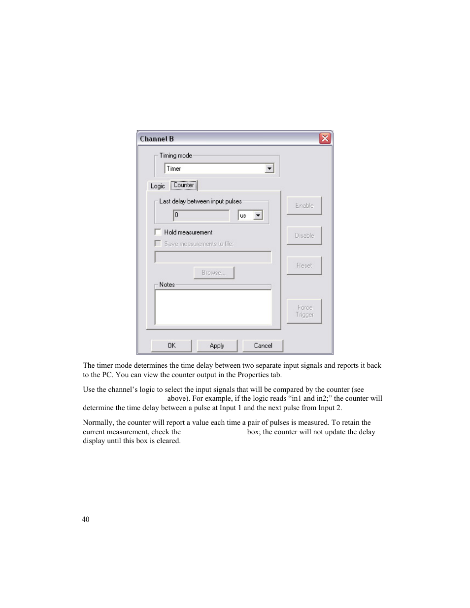 Timer mode | BNC 725 User Manual | Page 40 / 63