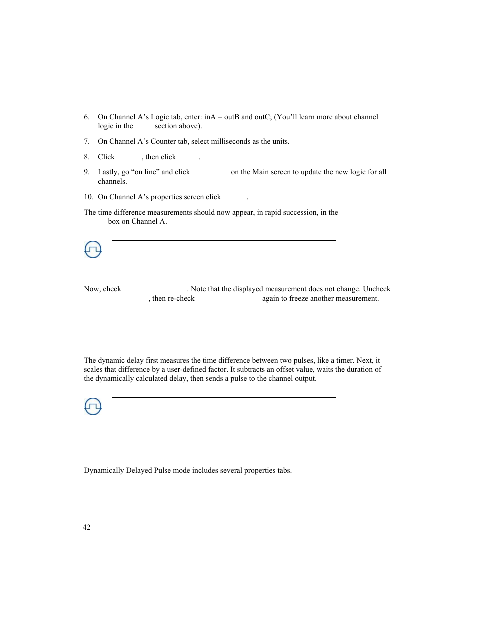 Dynamically-delayed pulse mode | BNC 725 User Manual | Page 42 / 63