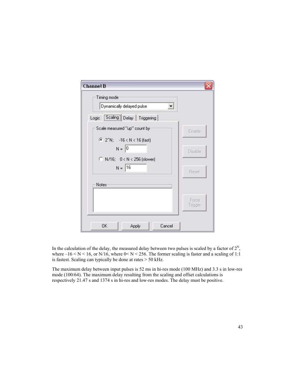 Scaling | BNC 725 User Manual | Page 43 / 63