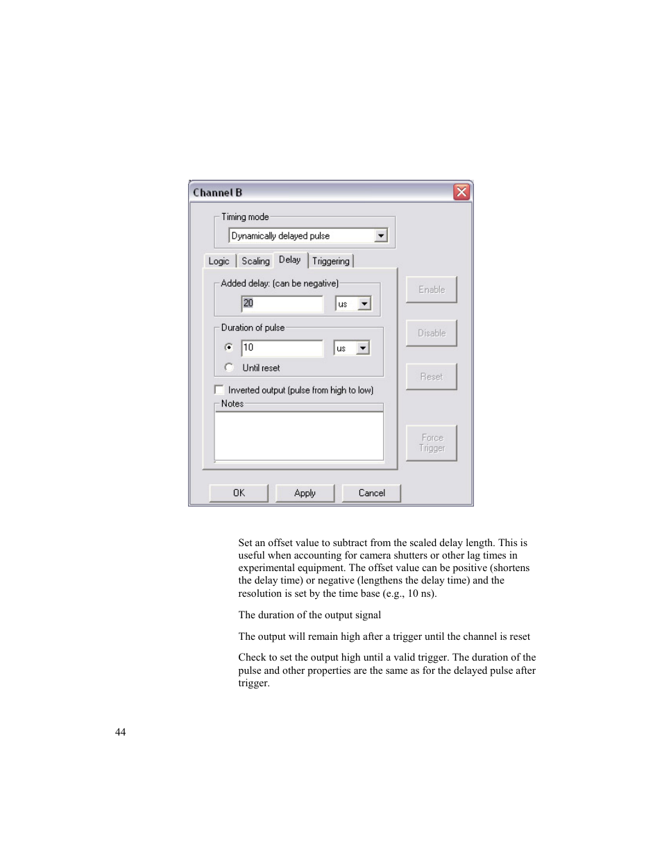 Delay | BNC 725 User Manual | Page 44 / 63