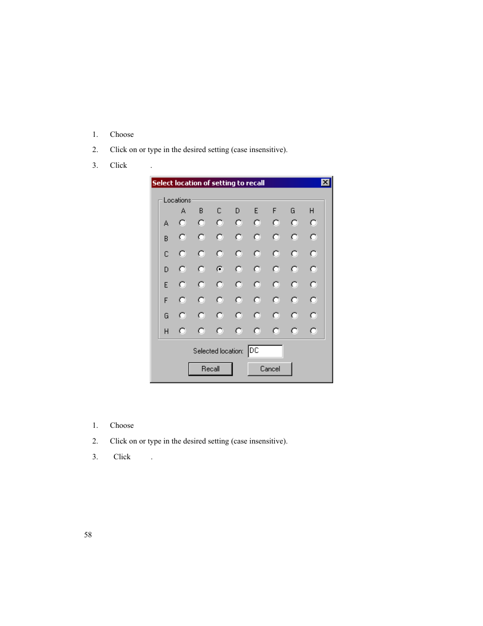 BNC 725 User Manual | Page 58 / 63