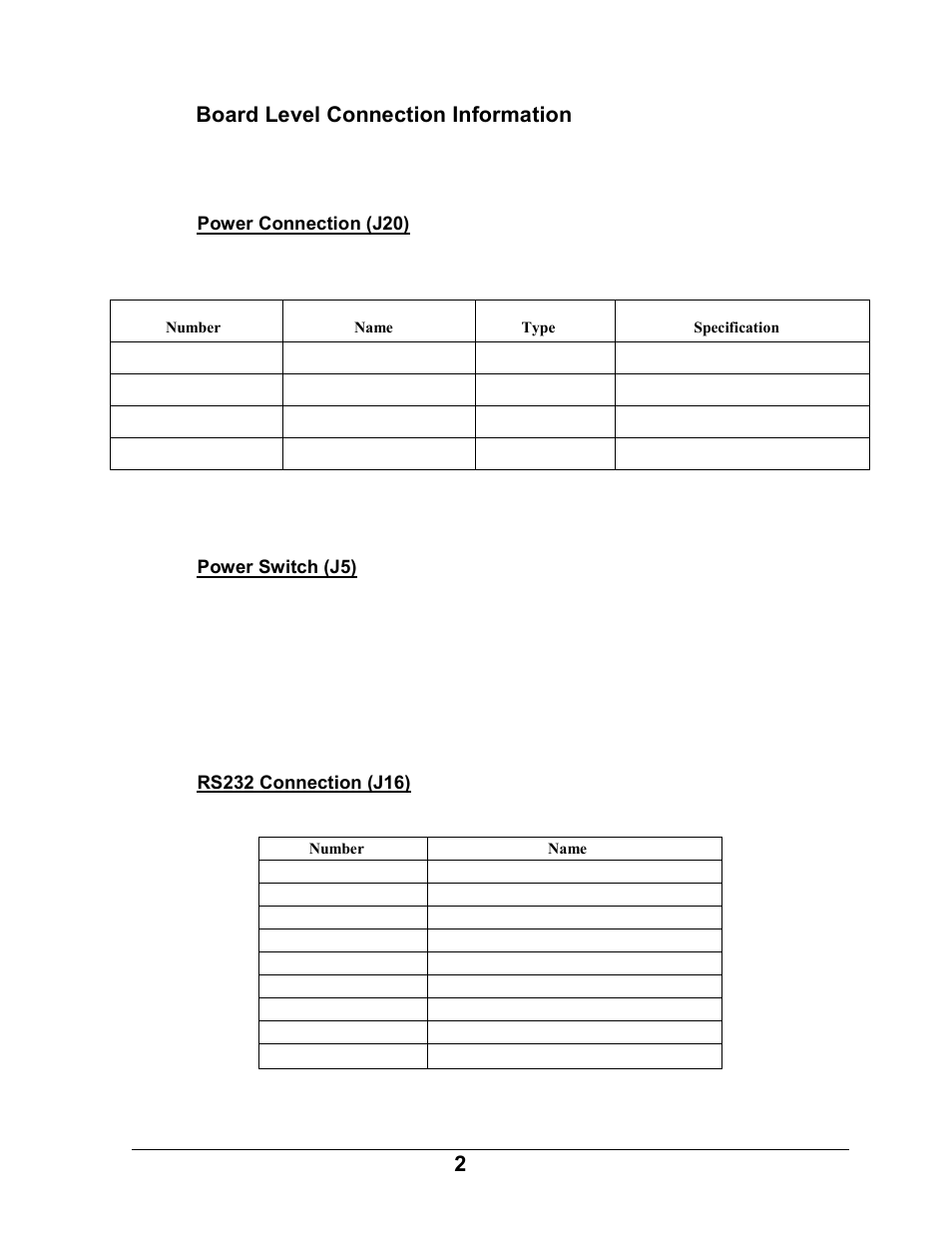 2board level connection information | BNC 588-OEM-1NS User Manual | Page 2 / 6