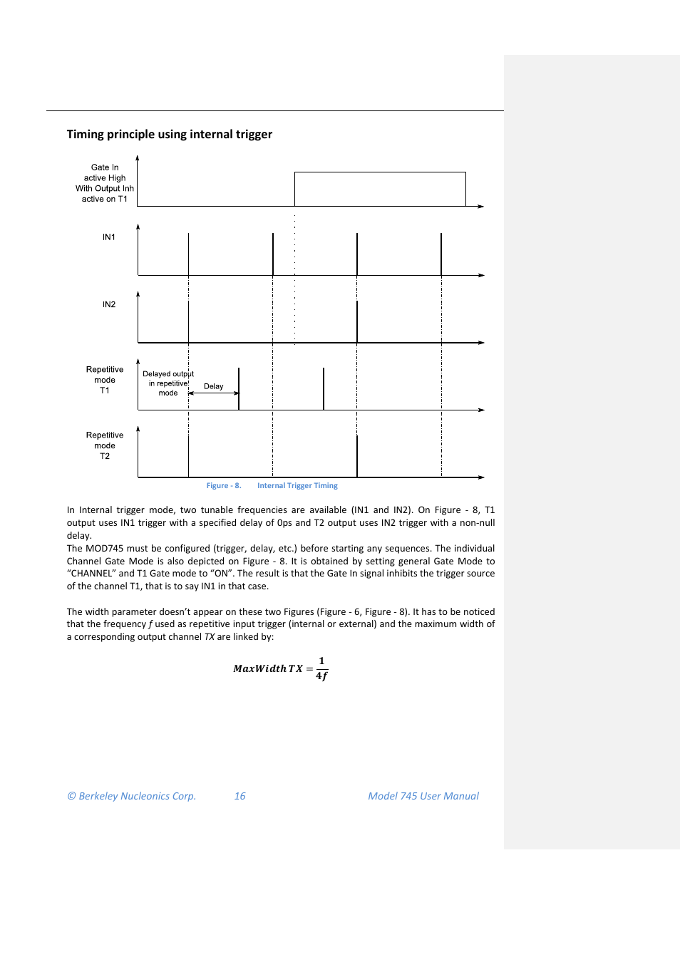 Timing principle using internal trigger | BNC 745 User Manual | Page 17 / 33