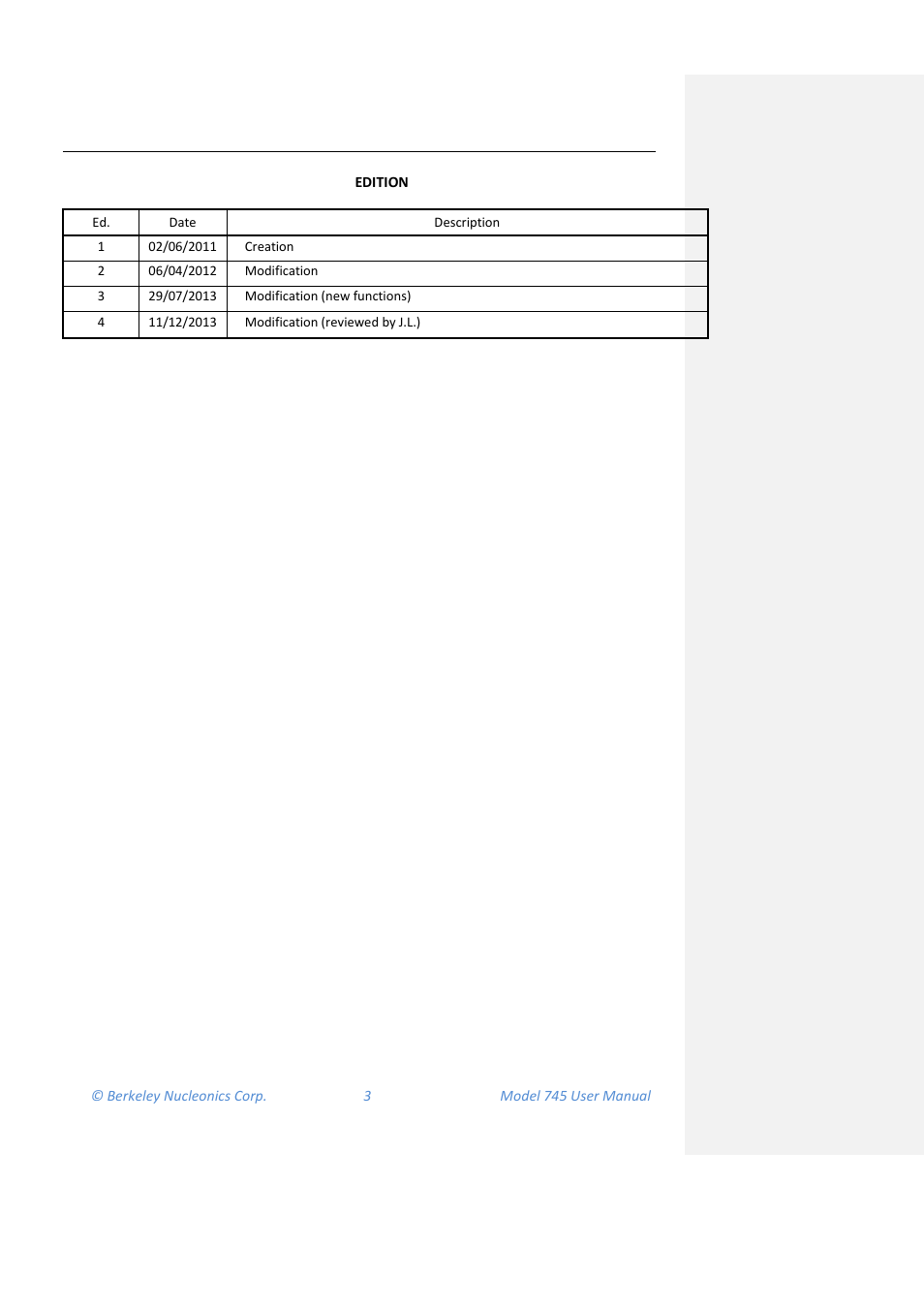 BNC 745 User Manual | Page 4 / 33