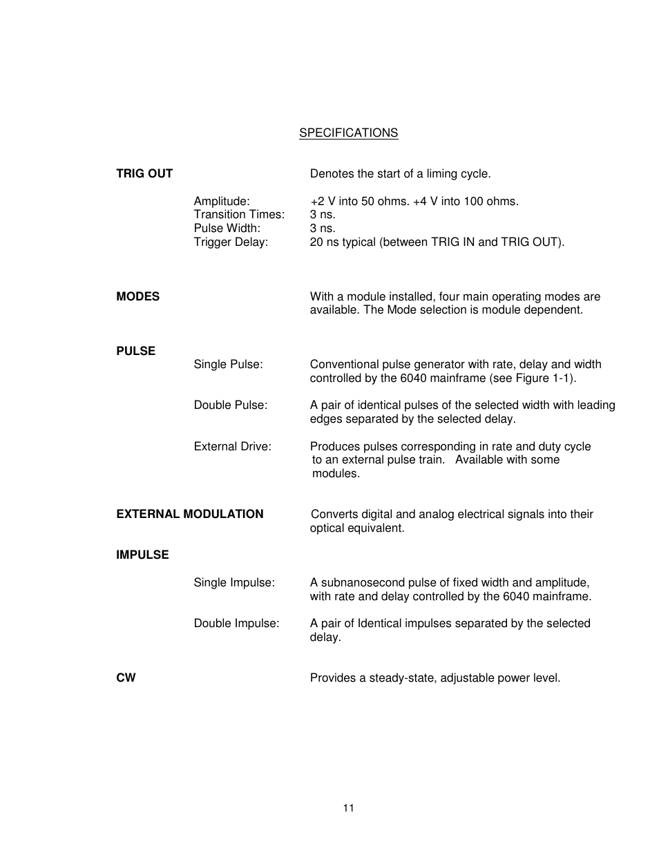BNC 6040 User Manual | Page 11 / 65