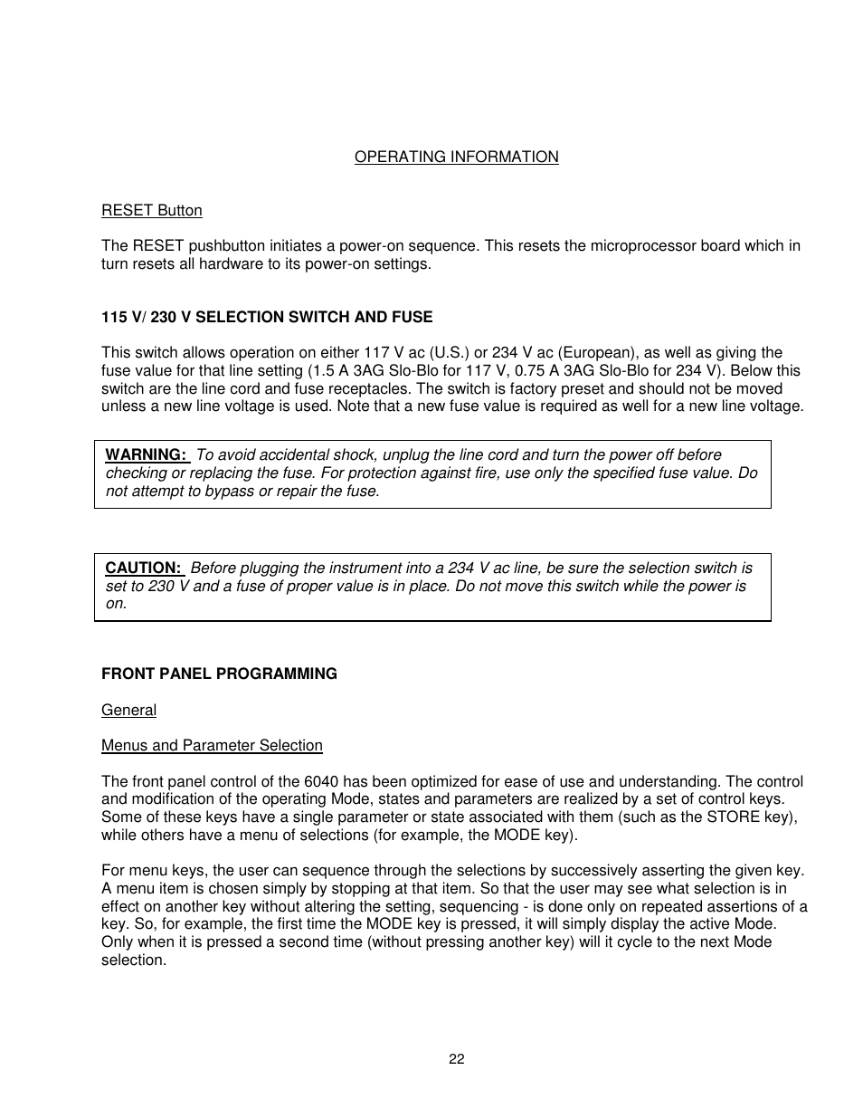 BNC 6040 User Manual | Page 22 / 65
