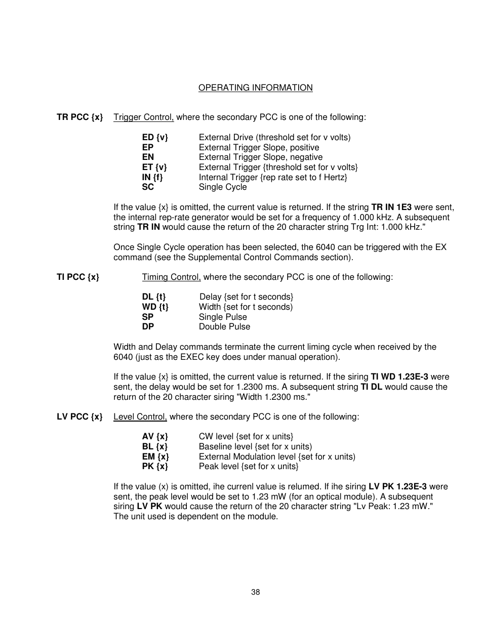 BNC 6040 User Manual | Page 38 / 65