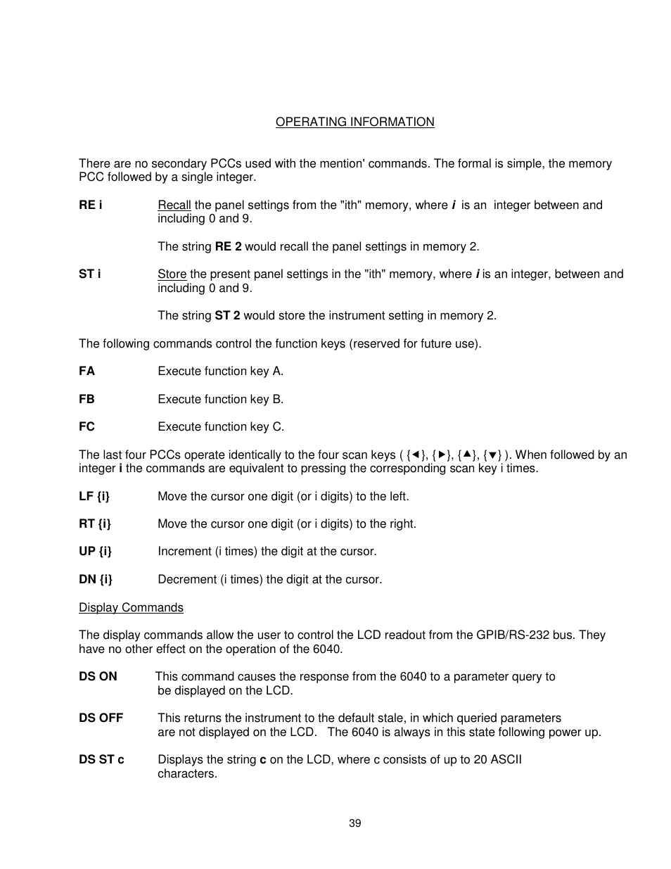 BNC 6040 User Manual | Page 39 / 65
