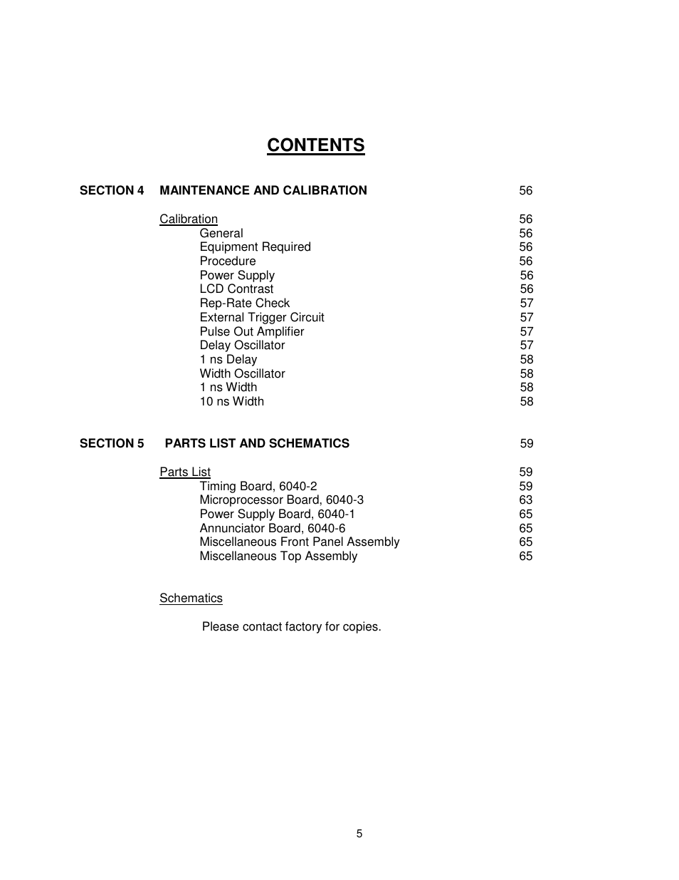 BNC 6040 User Manual | Page 5 / 65