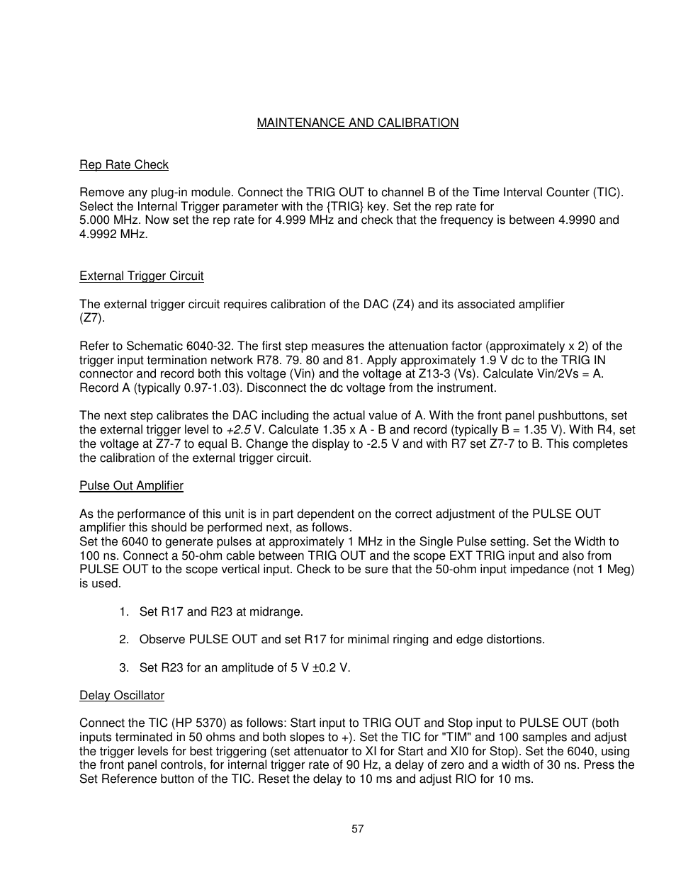 BNC 6040 User Manual | Page 57 / 65