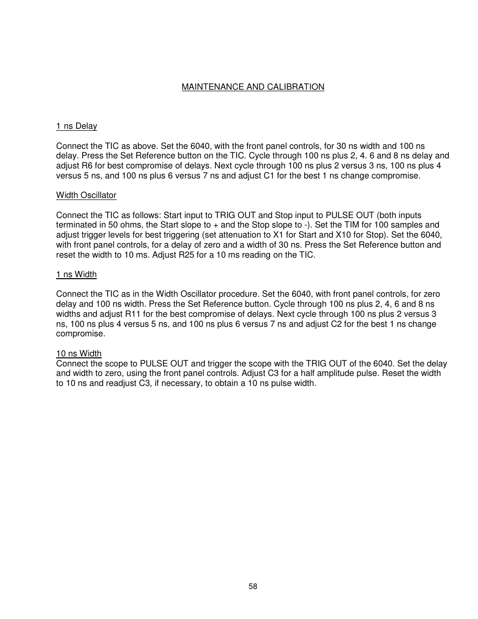 BNC 6040 User Manual | Page 58 / 65