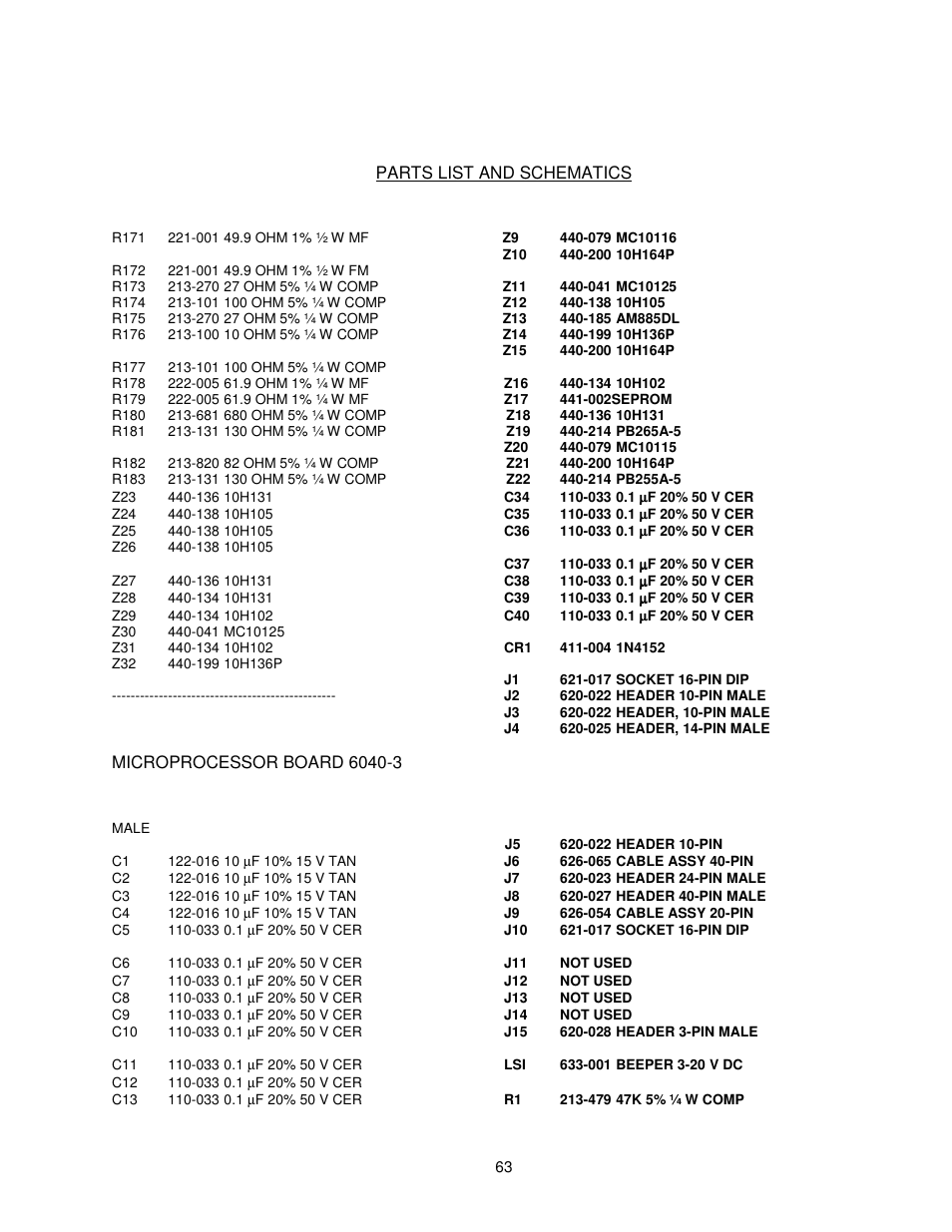 BNC 6040 User Manual | Page 63 / 65