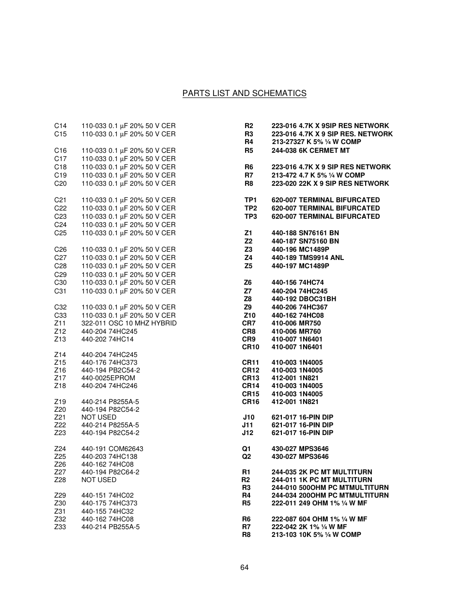 BNC 6040 User Manual | Page 64 / 65